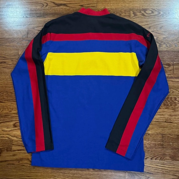 Vintage Polo Ralph Lauren Striped 1/4 Zip Top (Size M) - Picture 3 of 3